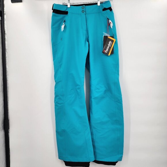 ROSSIGNOL Comet Women's Turquoise Softshell Stretch Ski Snowboard Pants L NWT - Picture 2 of 16